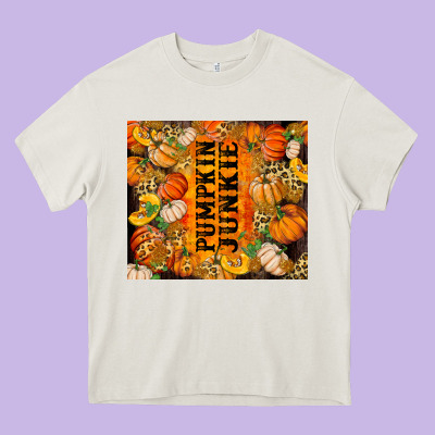 Pumpkin Junkie Heavy Core Tee Designed By Ranaportraitstore