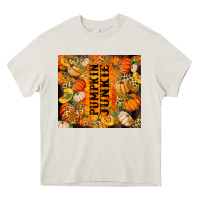 Cream Pumpkin Junkie Heavy Core Tee - RanaPortraitStore