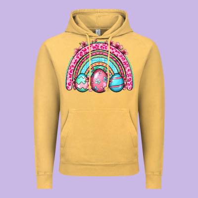 Easter Eggs Rainbow Vintage Hoodie Designed By Oliviacreatesart