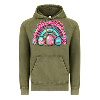 Vintage Olive Easter eggs rainbow Vintage Hoodie - OliviaCreatesArt
