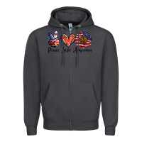 Smoke peace love america Zipper Hoodie - BarkalooDesign