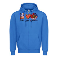 True Royal peace love america Zipper Hoodie - BarkalooDesign
