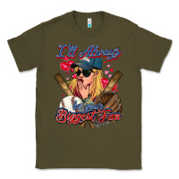 Army Green I'll always be your biggest fan Baseball Classic Tee - HowdyJamesFarm