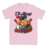 Bubblegum Pink I'll always be your biggest fan Baseball Classic Tee - HowdyJamesFarm