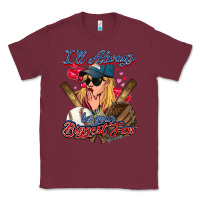 Burgundy I'll always be your biggest fan Baseball Classic Tee - HowdyJamesFarm