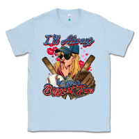 Dusty Blue I'll always be your biggest fan Baseball Classic Tee - HowdyJamesFarm