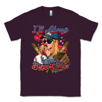 Plum I'll always be your biggest fan Baseball Classic Tee - HowdyJamesFarm