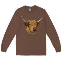 Chestnut highland cow Long Sleeve Tee - RanaPortraitStore