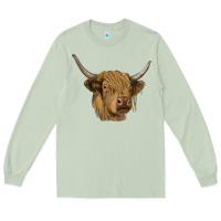 Matcha highland cow Long Sleeve Tee - RanaPortraitStore