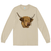Mushroom highland cow Long Sleeve Tee - RanaPortraitStore