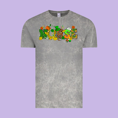 St. Patricks Day Nurse Vintage Tee Designed By Howdyjamesfarm