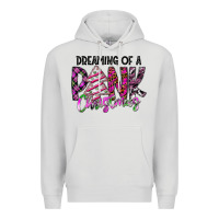 Dove Grey Dreaming Of A Pink Christmas Premium Hoodie - CowhideDigitalArt