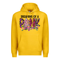 Lemon Dreaming Of A Pink Christmas Premium Hoodie - CowhideDigitalArt