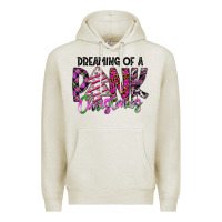 Oatmeal Heather Dreaming Of A Pink Christmas Premium Hoodie - CowhideDigitalArt