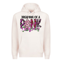 Pale Pink Dreaming Of A Pink Christmas Premium Hoodie - CowhideDigitalArt