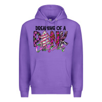 Purple Dreaming Of A Pink Christmas Premium Hoodie - CowhideDigitalArt