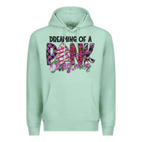 Seafoam Dreaming Of A Pink Christmas Premium Hoodie - CowhideDigitalArt