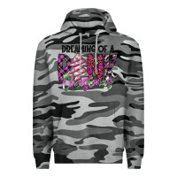 Slate Camo Dreaming Of A Pink Christmas Premium Hoodie - CowhideDigitalArt