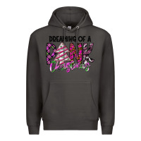 Smoke Dreaming Of A Pink Christmas Premium Hoodie - CowhideDigitalArt