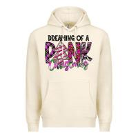 Tofu Dreaming Of A Pink Christmas Premium Hoodie - CowhideDigitalArt