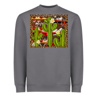 Storm aztec cowhide cactus background Heavyweight Sweatshirt - Artiststas