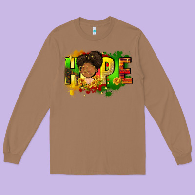 Hope Juneteenth Long Sleeve Tee Designed By Fadigitalartstudio