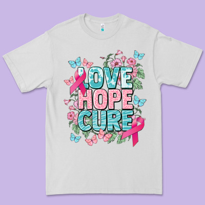 Love Hope Cure Cancer Awareness Premium Tee Designed By Howdyjamesfarm