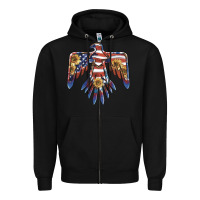 Black thunderbird usa Zipper Hoodie - BarkalooDesign