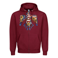 Burgundy thunderbird usa Zipper Hoodie - BarkalooDesign