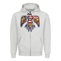 Dove Grey thunderbird usa Zipper Hoodie - BarkalooDesign