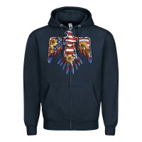 Navy thunderbird usa Zipper Hoodie - BarkalooDesign