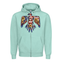 Seafoam thunderbird usa Zipper Hoodie - BarkalooDesign