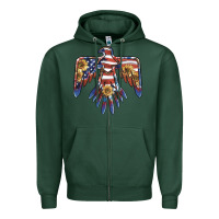 Sports Green thunderbird usa Zipper Hoodie - BarkalooDesign