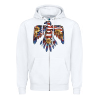 White thunderbird usa Zipper Hoodie - BarkalooDesign