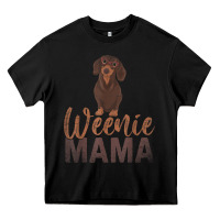 Black Dog Lover Women Gift Weenie Mama Pet Mom Wiener Dachshund Heavy Core Tee - maiPhamDesign