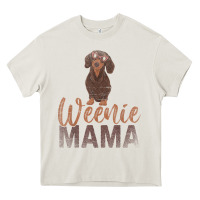 Cream Dog Lover Women Gift Weenie Mama Pet Mom Wiener Dachshund Heavy Core Tee - maiPhamDesign