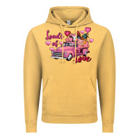 Vintage Mustard Loads of love Valentine's Day farm truck Vintage Hoodie - FaDigitalArtStudio