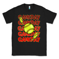 Black Game day softball lightning bolt Classic Tee - HowdyJamesFarm