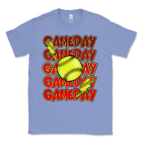 Colony Blue Game day softball lightning bolt Classic Tee - HowdyJamesFarm