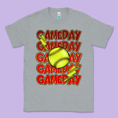 Game Day Softball Lightning Bolt Classic Tee Designed By Howdyjamesfarm
