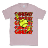 Lilac Game day softball lightning bolt Classic Tee - HowdyJamesFarm