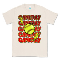 Natural Game day softball lightning bolt Classic Tee - HowdyJamesFarm