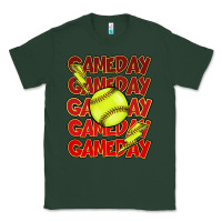 Sports Green Game day softball lightning bolt Classic Tee - HowdyJamesFarm
