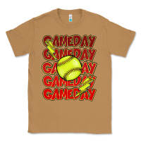 Toasted Coconut Game day softball lightning bolt Classic Tee - HowdyJamesFarm