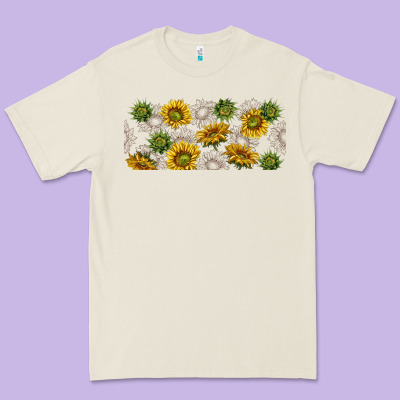 Summer With Sunflowers Premium Tee Designed By Tumblerdesignbyshophia