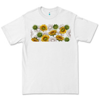 White summer with sunflowers Premium Tee - TumblerDesignByShophia
