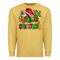 Antique Gold tx christmas cowgirl Premium Sweatshirt - AdoDesignShop