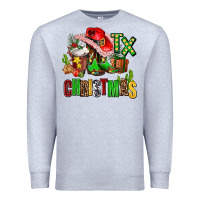 Heather Grey tx christmas cowgirl Premium Sweatshirt - AdoDesignShop
