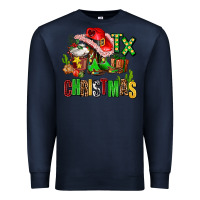 Navy tx christmas cowgirl Premium Sweatshirt - AdoDesignShop