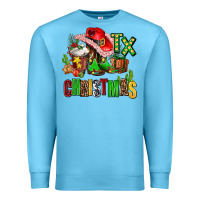 Ocean Blue tx christmas cowgirl Premium Sweatshirt - AdoDesignShop